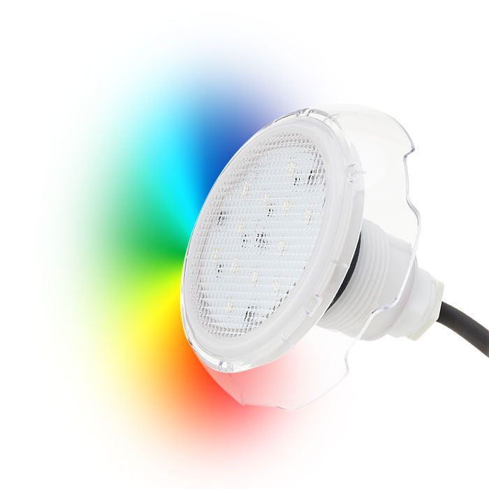 MINI RGB LED REFLEKTOR 7 W, 12 V AC, 20 V DC, muški navoj 1 1/2"
