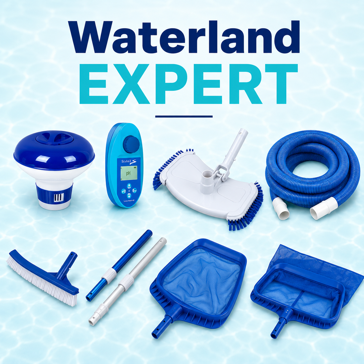 waterland-expert-set-za-ciscenje-bazena-digitalni-tester-scuba-3s-usisavac-i-oprema