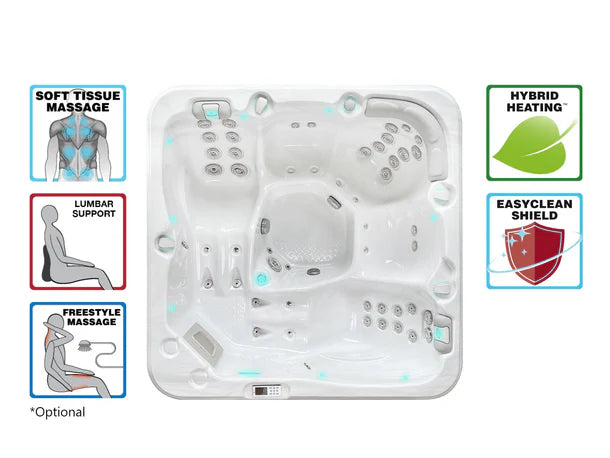 Passion Spas Relax prostrana hidromasažna kada 5 osoba Sterling White / Grey