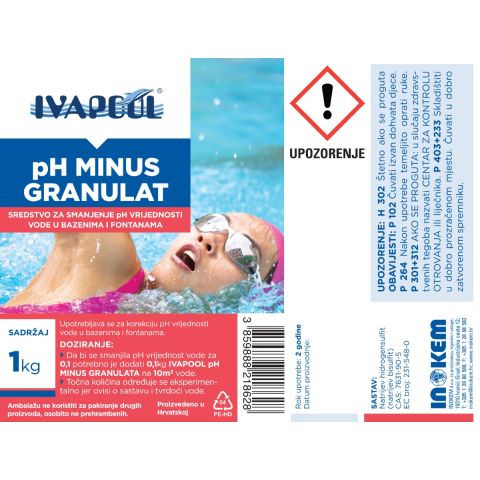 Ivapool pH minus granulat 1 kg